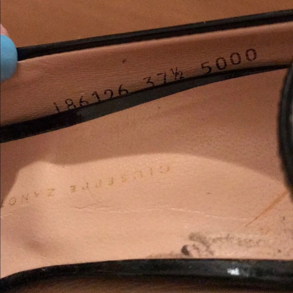 Giuseppe Zanotti Vernice stiletto ankle strap peep toe patent leather pumps. - Picture 9 of 11